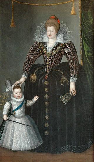 Portrait of Maria de' Medici and her son Louis XIII, Charles Martin